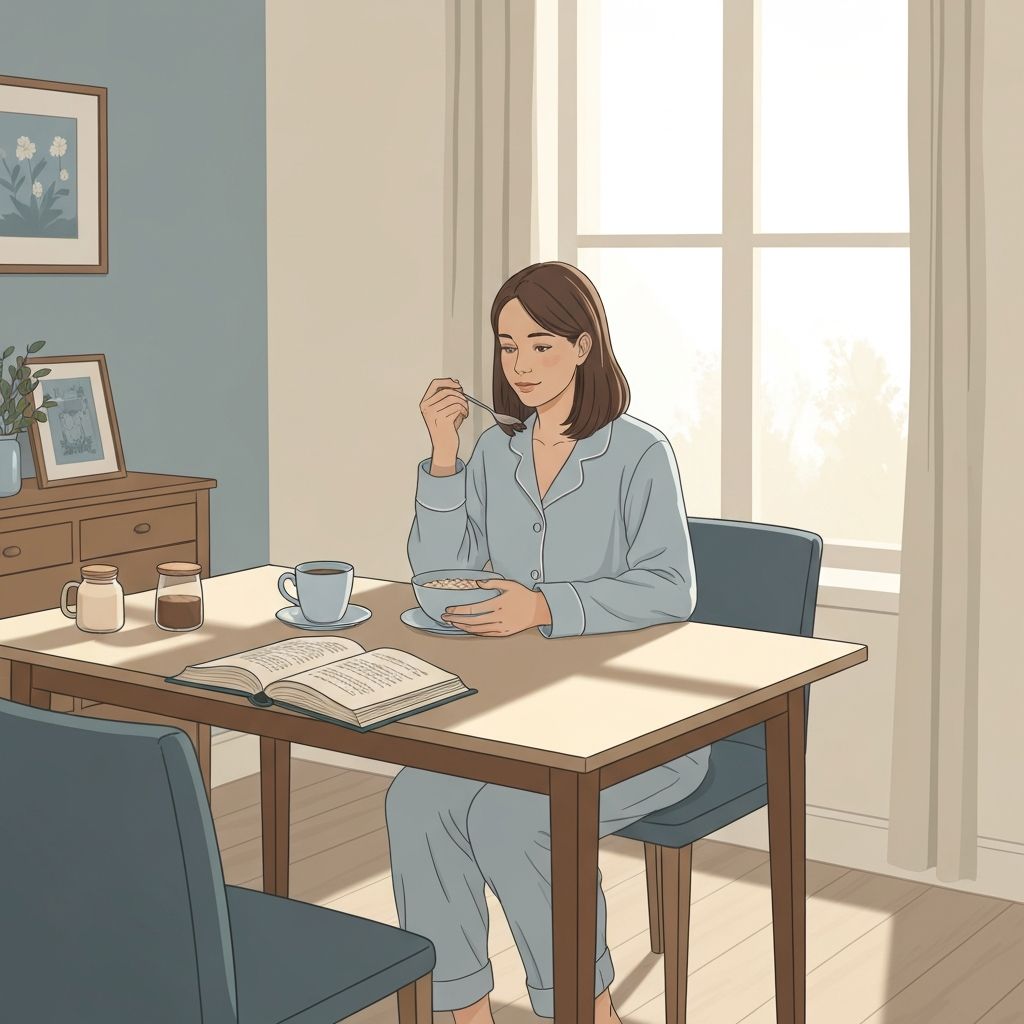 Morning routine scene